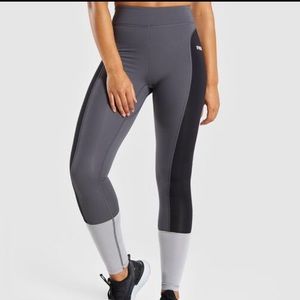 Gymshark Illusion legging-Black/Charcoal/LightGrey